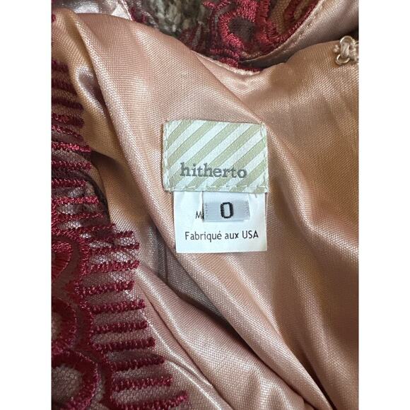 Women’s Anthropologie Maroon Hitherto Lace Elaine Cocktail Dress Size 0 - Picture 6 of 12